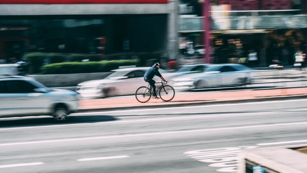 Fahrrad in Bewegung